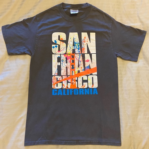 Port and Company Other - San Francisco Golden Gate Bridge spray paint splatter art shirt 🌉🌁🎨 size S